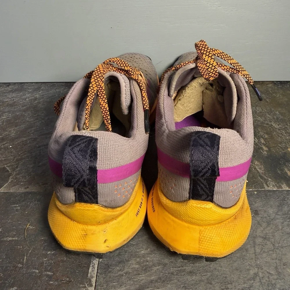 Nike React Pegasus Trail Purple Orange Sneakers Womens Size 7